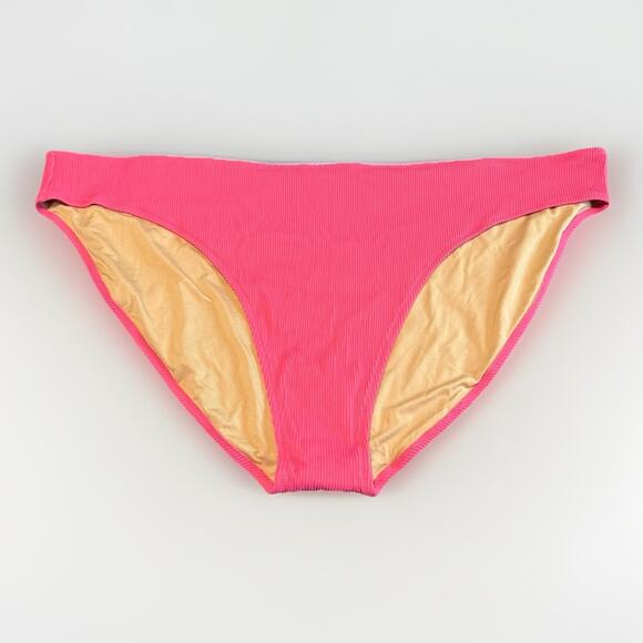 Old Navy Low-Rise Classic Rib-Knit Bikini Swim Bottoms Women’s 4X Pink Trance - Picture 1 of 6